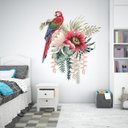 Ver imagem 2 de Adesivo de Parede - Arara e flores Dekalque Adesivo Adesivo de Parede Recortado 75x90