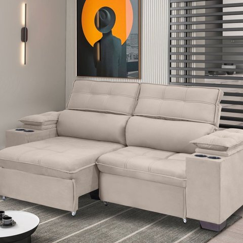 Sofá Manaus 180cm Retrátil e Reclinável