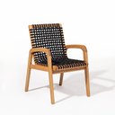 Ver mais imagens de Conjunto 2 Bancos 2 Cadeiras 1 Mesa 180cm - Varanda Coberta/Área Gourmet Traço Preto/Stain Jatobá/Co