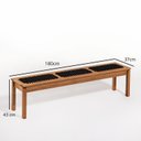 Ver imagem 4 de Conjunto 2 Bancos 2 Cadeiras 1 Mesa 180cm - Varanda Coberta/Área Gourmet Traço Preto/Stain Jatobá/Co