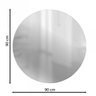 Espelho Multiuso Lapidado Pendurador Led Branco 90cm Redondo - 3