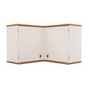 Ver imagem 1 de Aéreo Canto 2 Portas com Tampo e Base de Madeira Maciça Joy Branco/Off White/Cinamomo