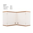 Ver imagem 2 de Aéreo Canto 2 Portas com Tampo e Base de Madeira Maciça Joy Branco/Off White/Cinamomo