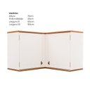 Ver imagem 2 de Aéreo Canto 2 Portas com Tampo e Base de Madeira Maciça Joy Off White/Nogueira
