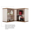 Ver imagem 3 de Aéreo Canto 2 Portas com Tampo e Base de Madeira Maciça Joy Branco/Off White/Cinamomo