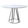 Mesa de Jantar Rubi Off White com Base de Metal Preto 1,20 M - 1