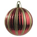Ver imagem 1 de Bola Decorada Natal (vermelho Dourado) 24cm