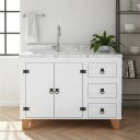 Ver imagem 1 de Balcão Cozinha Gabinete Pia Madeira Maciça Branco