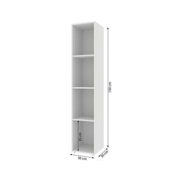 Conjunto com 1 Mesa Escrivaninha 3 Nichos Veneta e 1 Estante Modular 4 Nichos Delta - 6