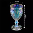 Ver imagem 4 de Jogo 6 Taças Vinho e Água Diamond Vidro Furta Cor 340ml - Vivaflor Decor