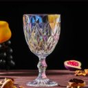 Ver imagem 2 de Jogo 6 Taças Vinho e Água Diamond Vidro Furta Cor 340ml - Vivaflor Decor