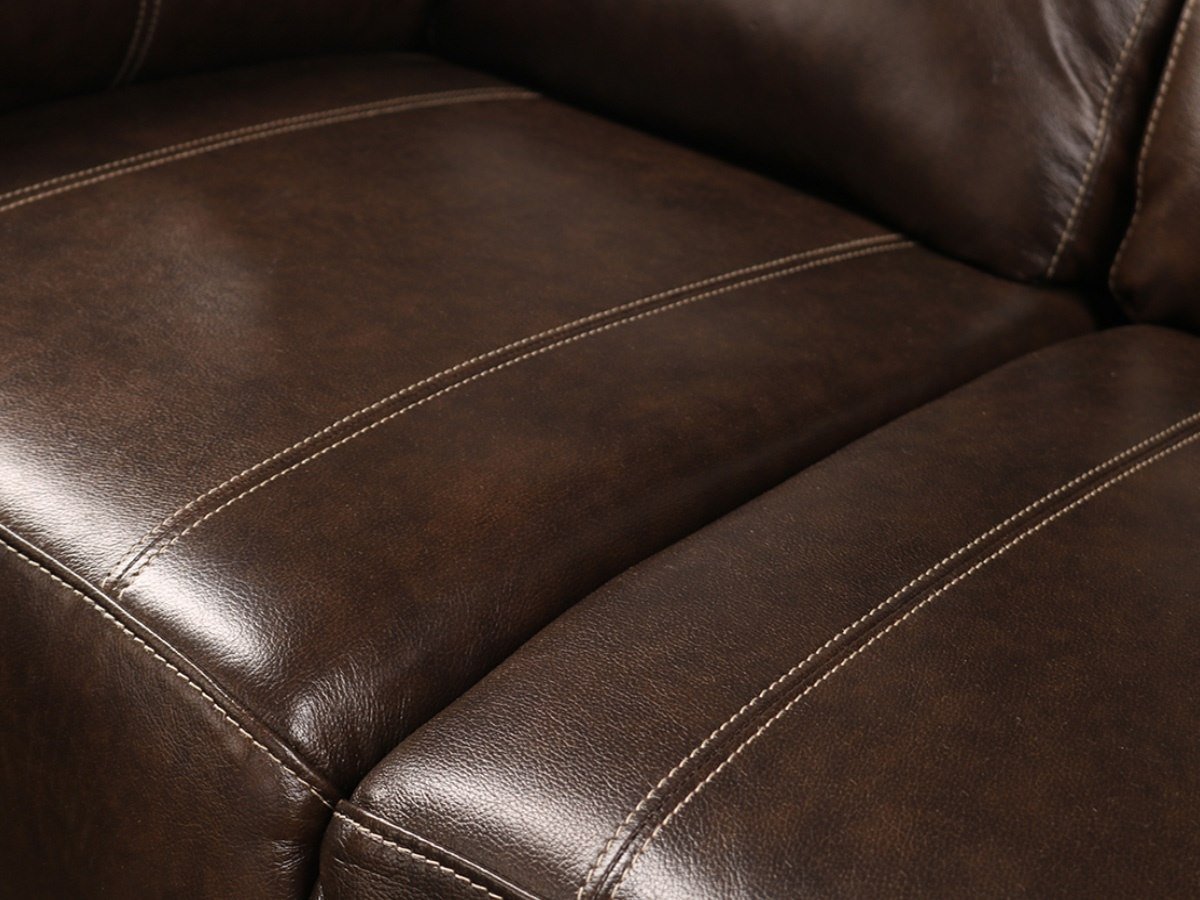 Conjunto Sofá de Couro Tasmania 3 e 2 Lugares Preto Iguana