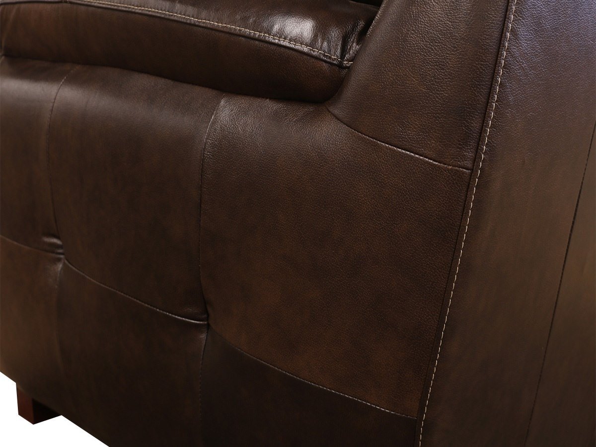 Conjunto Sofá de Couro Tasmania 3 e 2 Lugares Preto Iguana