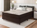 Ver imagem 1 de Cama Box Mônaco Casal c/ Molas Ensacadas 138x188x57 Marrom