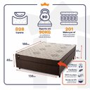 Ver imagem 2 de Cama Box Mônaco Casal c/ Molas Ensacadas 138x188x57 Marrom