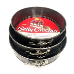 Kit Jogo 3 Formas Antiaderente Removível Assadeira Bolos Utensílios Cozinha Forno Betty Crocker - 2