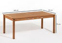 Ver imagem 3 de Conjunto com 2 Bancos, 2 Cadeiras com Braço e 1 Mesa 180cm Traço Marrom/Stain Jatobá/Areia