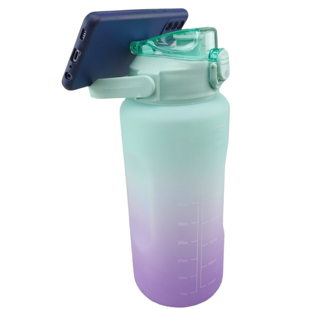Garrafa Com Horario Frase Motivacional 2 Litros Agua Squeeze Horas Academia Treino Estudo Aula Traba - 10