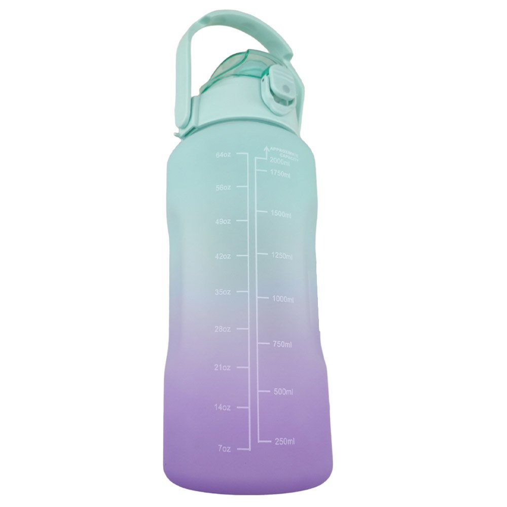 Garrafa Com Horario Frase Motivacional 2 Litros Agua Squeeze Horas Academia Treino Estudo Aula Traba - 4