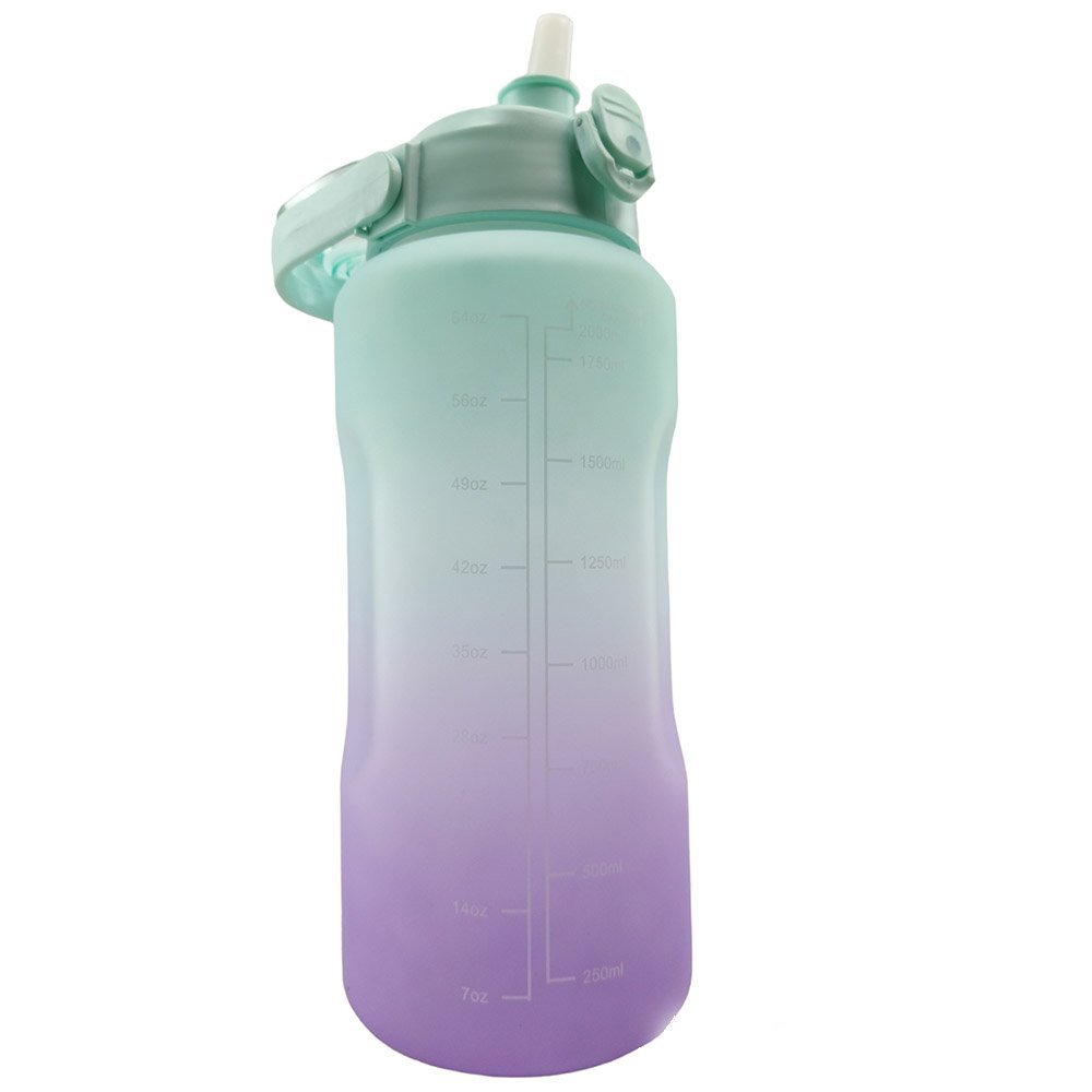 Garrafa Com Horario Frase Motivacional 2 Litros Agua Squeeze Horas Academia Treino Estudo Aula Traba - 14