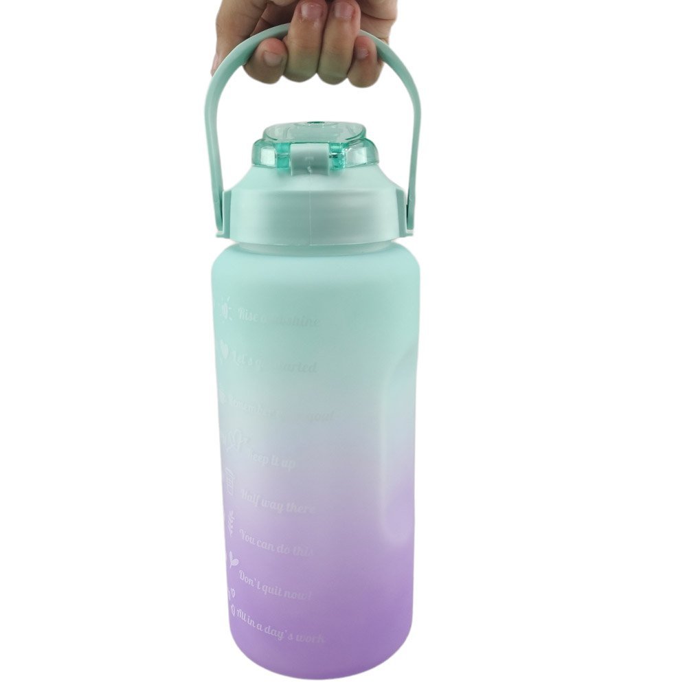 Garrafa Com Horario Frase Motivacional 2 Litros Agua Squeeze Horas Academia Treino Estudo Aula Traba - 9