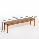 Ver imagem 4 de Conjunto 2 Bancos 2 Cadeiras 1 Mesa 180cm - Varanda Coberta/Área Gourmet Traço Marrom/Stain Jatobá/C