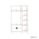 Ver imagem 5 de Guarda-Roupa Infantil 3 Portas e 2 Gavetas Kid em MDF
