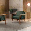 Ver imagem 2 de Poltrona Decorativa Veludo Verde Lua