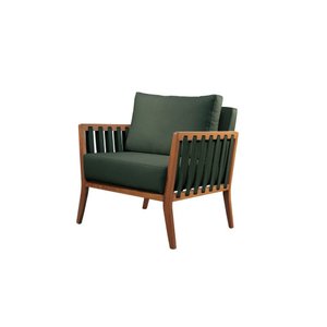 Poltrona Decorativa Veludo Verde Lua