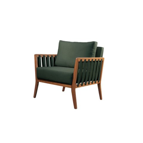 Poltrona Decorativa Veludo Verde Lua