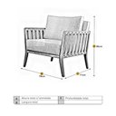 Ver imagem 4 de Poltrona Decorativa Veludo Verde Lua