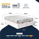 Ver imagem 5 de Cama Box Baú com Colchão Ortopédico de Espuma D33 a  Vácuo Sonno Full - Lucas Home - Queen