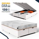 Ver imagem 4 de Cama Box Baú com Colchão Ortopédico de Espuma D33 a  Vácuo Sonno Full - Lucas Home - Queen