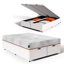 Ver imagem 3 de Cama Box Baú com Colchão Ortopédico de Espuma D33 a  Vácuo Sonno Full - Lucas Home - Queen