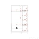 Ver imagem 5 de Guarda-Roupa Infantil 3 Portas e 2 Gavetas Kid em MDF Marrom/Cinamomo/Branco