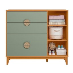Cômoda Infantil 4 Gavetas e 1 Porta Kid em MDF - 2