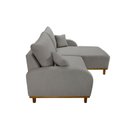Ver imagem 6 de Sofá 2 Lugares com Chaise Lado Direito 185cm em Linho Mercúrio Cinza