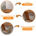 Ver imagem 5 de Mesa para Sala de Jantar Rubi 220cm Madeira Tampo Barril Laminado Moderna Mobilia
