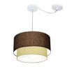 Pendente Duplo Cilíndrico Desvio Md-4359 40x35cm Café Bege - 1