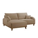 Ver imagem 2 de Sofá 2 Lugares com Chaise Lado Esquerdo 185cm em Linho Mercúrio Bege