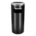 Ver imagem 1 de Cinzeiro Lixeira Plástica Com Aro Em Aço Inox 50 Litros