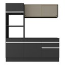 Ver imagem 5 de Armário de Cozinha Compacta 3 Peças com Rodapé Mp2178 Made Multimóveis Preto/branco