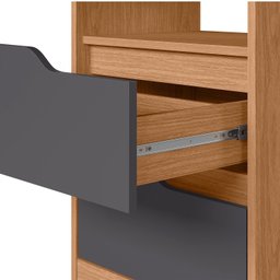 Mesa de Cabeceira 2 Gavetas sem Pés Doble - 4
