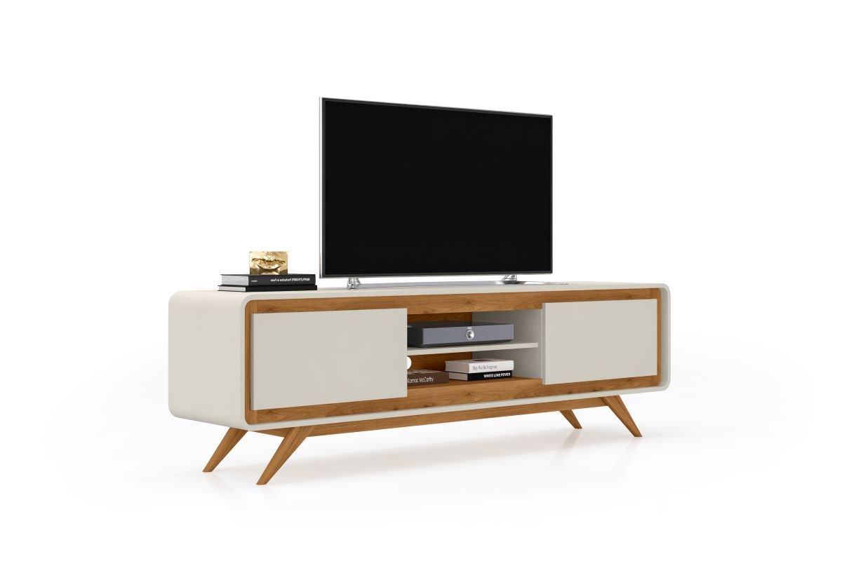 Innov Vive Rack Rack Channel 150 Innovative para Tv Nature/off White | MadeiraMadeira