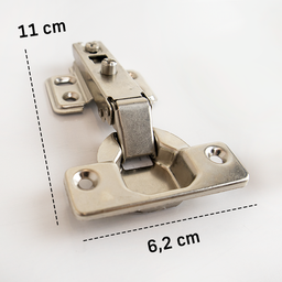 Kit 10 Dobradiças Reta Aço Inox 35mm para Armário Porta Tamanho:dobradiça 35mm - 2