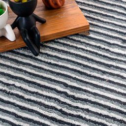 Tapete Balbeque Sala Quarto 150x200cm Conforto Decorativo - Cru Cinza e Chumbo - 2