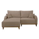 Ver imagem 4 de Sofá 2 Lugares com Chaise Lado Esquerdo 185cm em Veludo Mercúrio Marrom