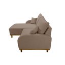 Ver imagem 5 de Sofá 2 Lugares com Chaise Lado Esquerdo 185cm em Veludo Mercúrio Marrom