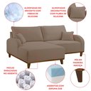 Ver imagem 7 de Sofá 2 Lugares com Chaise Lado Esquerdo 185cm em Veludo Mercúrio Marrom