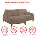 Ver mais imagens de Sofá 2 Lugares com Chaise Lado Esquerdo 185cm em Veludo Mercúrio Marrom